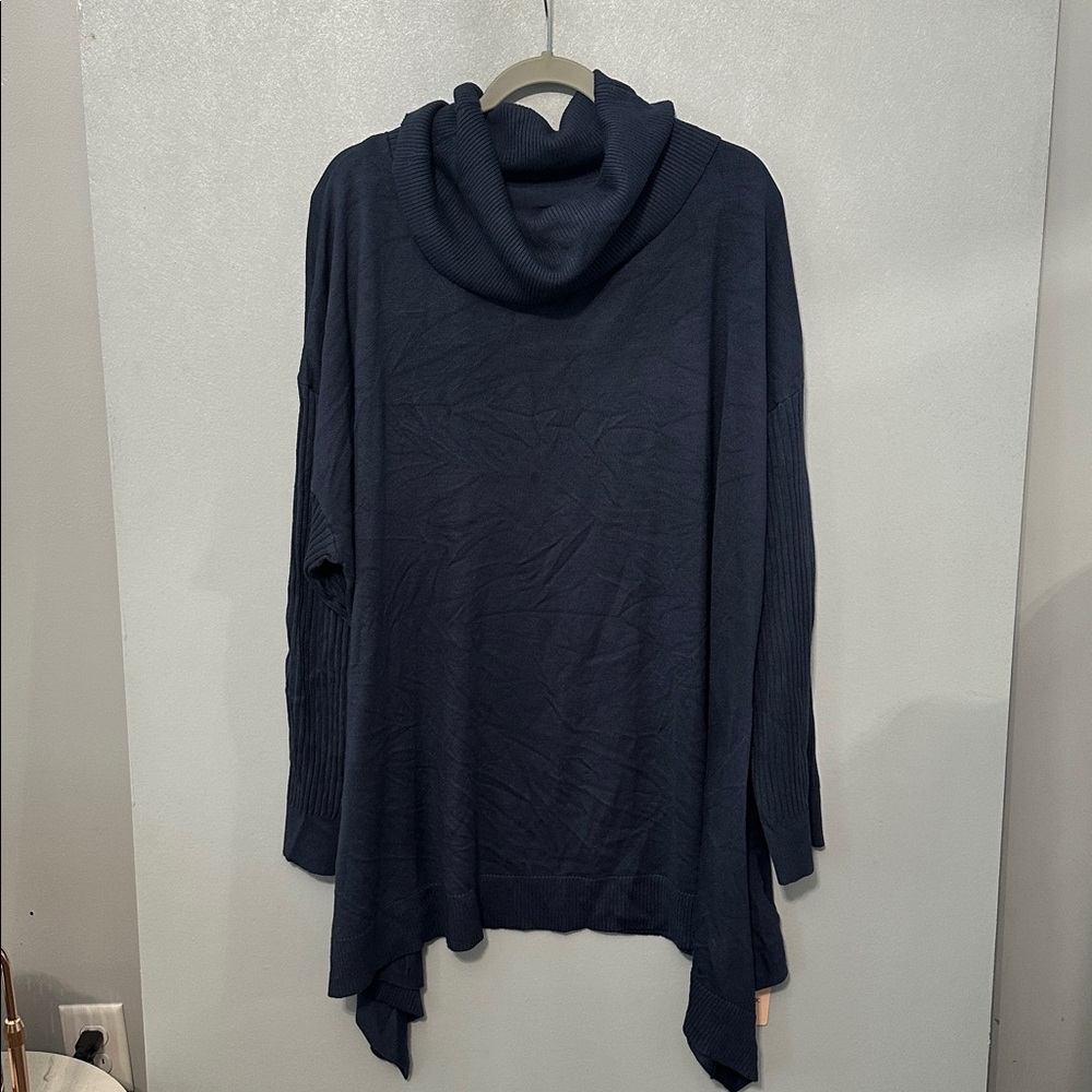 Bloomchic Navy Oversized Cowl Neck Sweater - Picture 5 of 5